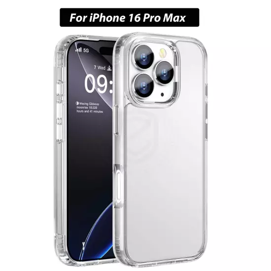 iPhone 16 Pro Max Plus Case Crystal Clear Anti-Yellow Hard Shockproof For Apple