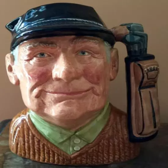 RARE Large Toby Mug / figural Golfer-Bag / Royal Doulton 1970 / D 6627