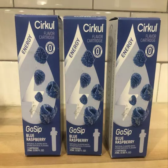 3X Cirkul Flavor Cartridges Blue Raspberry Limited 20 ml Ea BB10/25