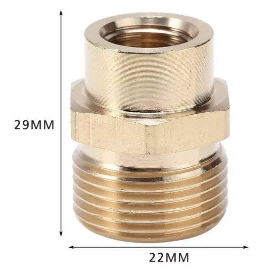 Long Life Male Adaptor M22 Internal And External Thread 1Pcs 1pc Brass