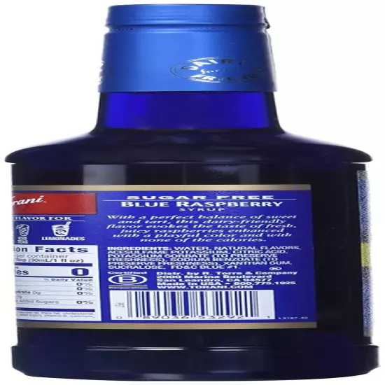 Sugar Free Syrup, Blue Raspberry, 25.4 Ounce (Pack of 1)