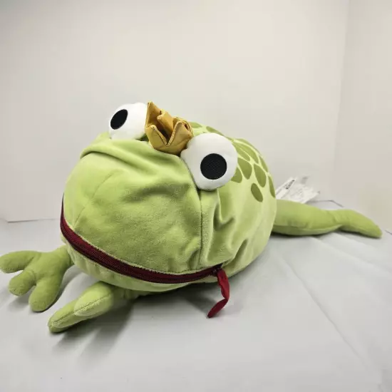 IKEA Frog Prince Pocket Pillow Fly Mouth Stuffed Animal Plush 18" Minnen Groda