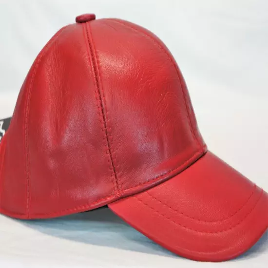 New 100% Real Genuine Lambskin Leather Baseball Cap Hat Sports Visor 40 COLORS