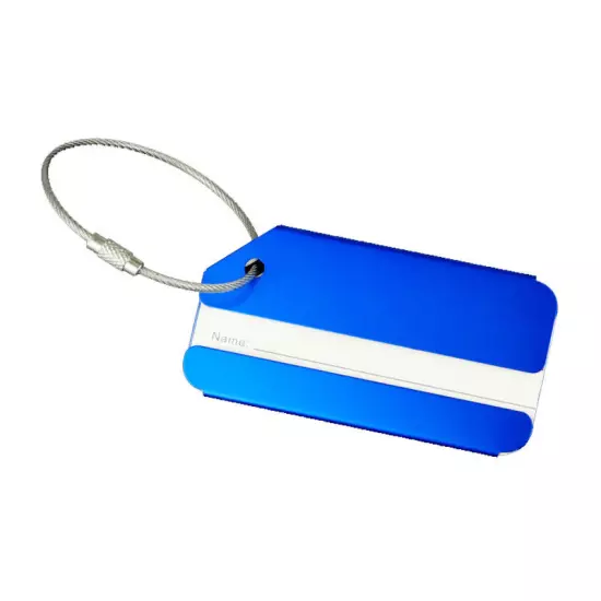 Travel Aluminium Plane Luggage Tags Suitcase Label Name Address ID Baggage Tag ^