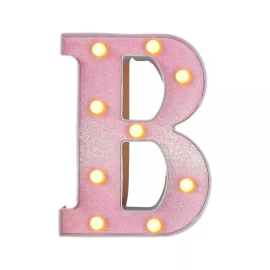 Led Light Up Letter,Pink Marquee LED Letter Lights 26 Alphabet,Lighted Letters A