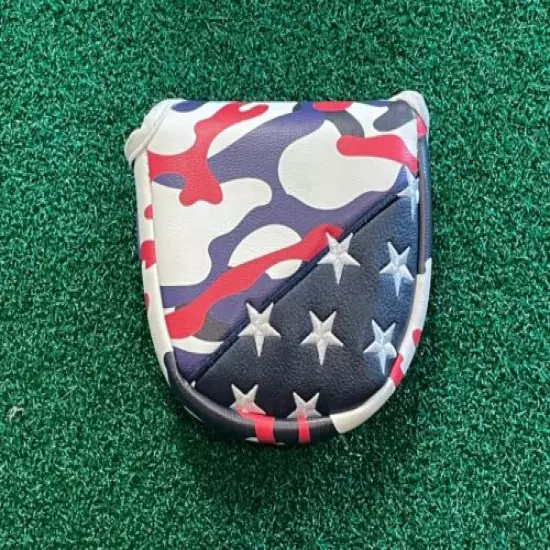 CMC LIMITED EDITION USA CAMO MALLET PUTTER HEADCOVER - Magnetic Golf Head Cover