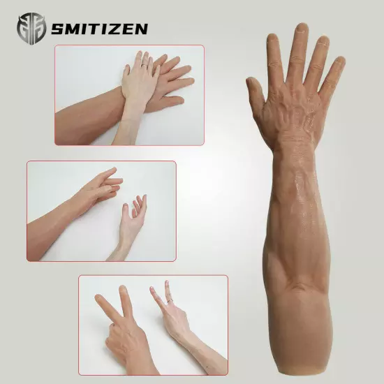 Smitizen Silicone Fake Arms Muscular Hand Gloves Cosplay Prop Costume Halloween