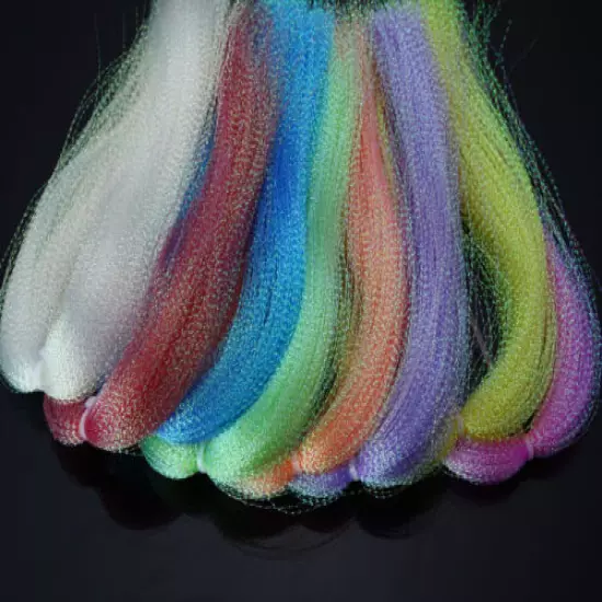 Dyed-Pearl Flashabou Accent Fly Tying Materials ,Available In 8 Colors