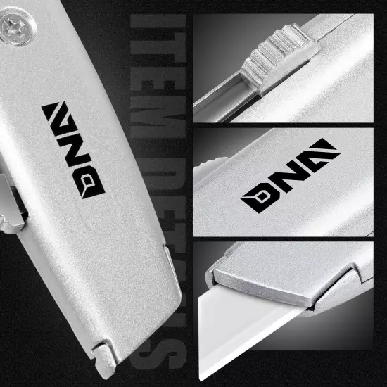 2 Pack Heavy Duty Durable Sharp Razor Blade Retractable Utility Knife Box Cutter