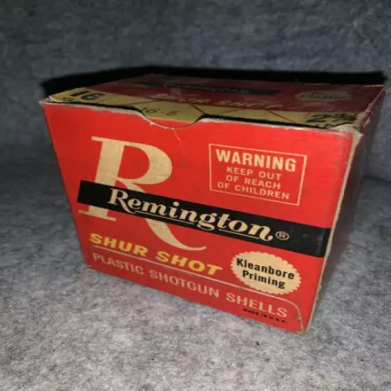  Rare Vintage Remington 16 GA SHUR SHOT Empty Ammo Box 