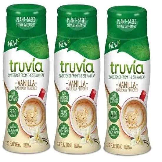 Truvia Liquid Sweetener Vanilla Flavor 3 Pack