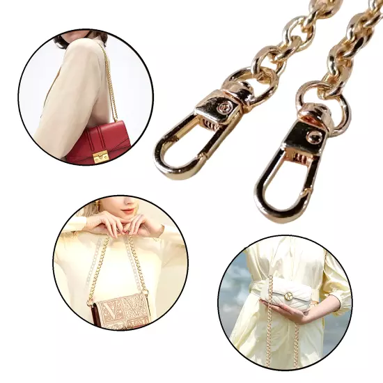 Purse Chain Strap Gold Handle Shoulder Crossbody Handbag Metal Replacement 47"