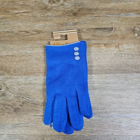 Women’s Fanfare Gloves Smart Touch Blue One Size Fits Most Very Soft