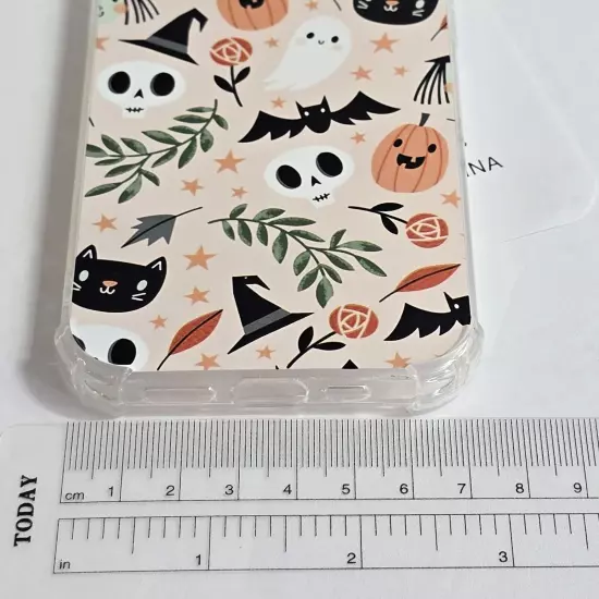 Phone Case for iPhone 12 Pro 6.1" Halloween Cats Pumpkins Bats Skulls Witches