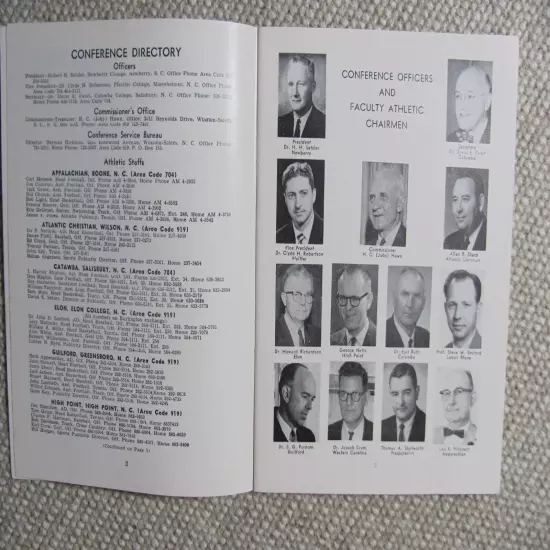 1966 Carolinas Conference Basketball Media Guide JC9