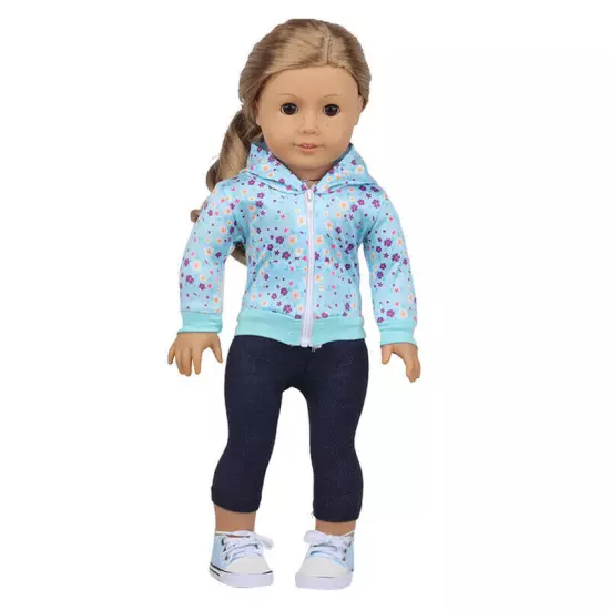 Sportswear set Hoodie + pants made for 18'' American girl doll clothes