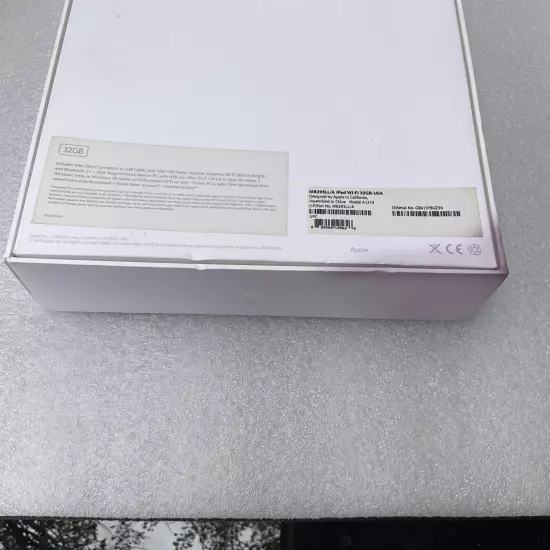 Empty Apple RETAIL BOX Original 2010 1st Apple iPad Inserts And Apple Decals