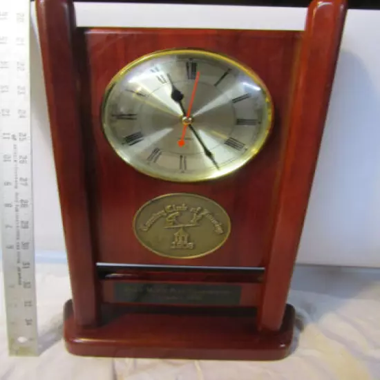 Cherry Wood Golf Men's Championship Trophy Clock - Country Club of Lansing 16' 