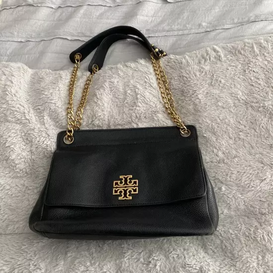 Tory Burch Britten Women's Shoulder Bag Large - 67290 (Black) With Store Bag!