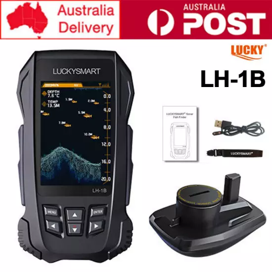 LUCKYSMART LH-1B Wireless Fish Finder Sonar Sensor Fishing Tackle Tool 100m