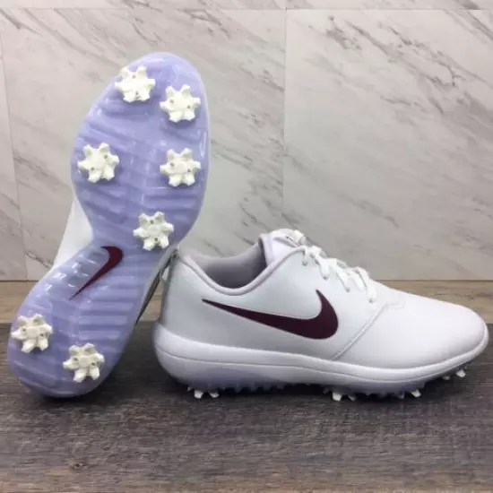 Nike Roshe G Tour Golf Shoes White Maroon Purple AR5582-103 Women's Size 9.5