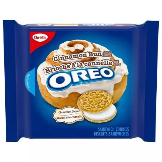 Oreo Cinnamon Bun Sandwich Cookies 261G {Imported from Canada}