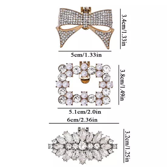 Crystal Shiny Decorative Clips Shoes Decorations Charm Buckle Shoe Clips