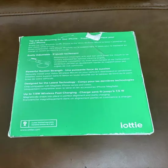 iOttie Velox Magnetic Wireless Charging Dash&Windshield Car Mount MagSafe Comp.