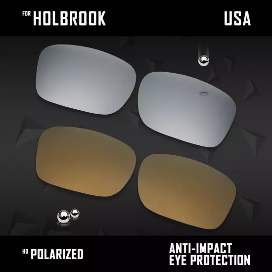 Anti Scratch Polarized Replacement Lenses for-Oakley Holbrook OO9102 Options