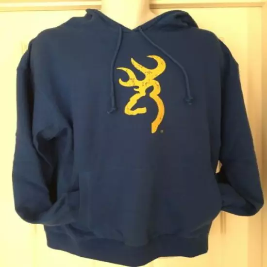 Browning Rugged Outdoor Apparel Mens Hoodie Olympian Blue Size XLarge