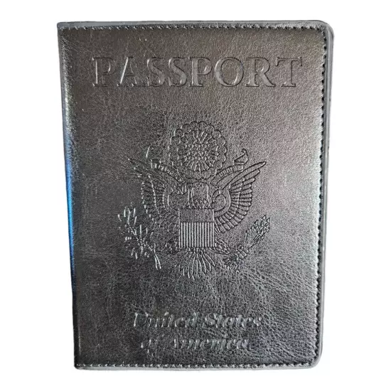 Passport Vaccine Cover Wallet Travel Essentials Leather Card Case Accessories