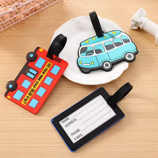 Cartoon Waterproof PVC Travel School Name ID Suitcase Label Luggage Tag Bag Tag