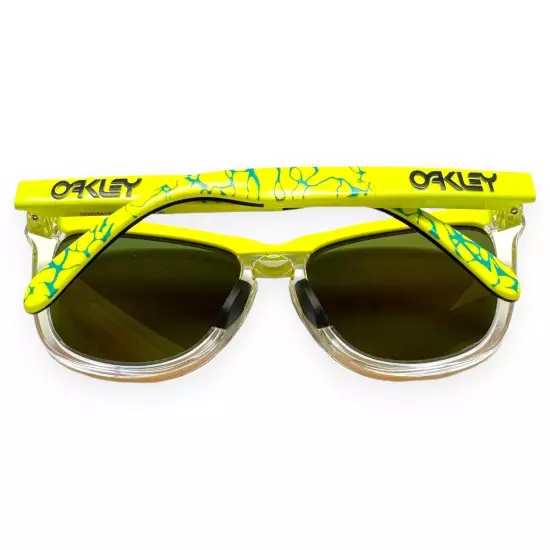 Oakley Frogskins OO9284 Sunglasses Tennis Ball Yellow / Clear Prizm Ruby w/Pouch