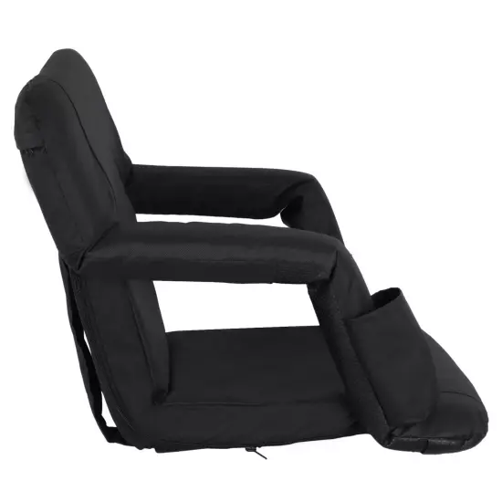 Portable Bleacher Seat Reclining Stadium Seat Chair With Armrest and Backs