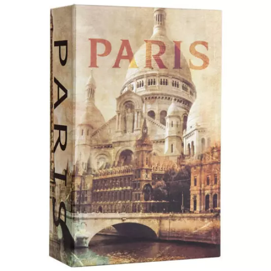 Paris Real Book Lock Box w/Combination Lock CB12362, Makes it a Great Gift Item