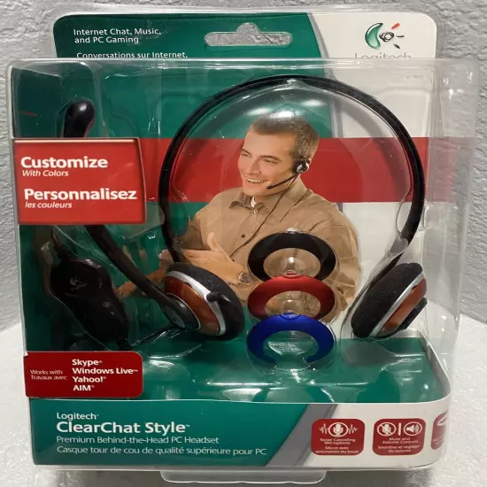 New Logitech ClearChat Style Premium Behind the Head PC Headset 981-000295