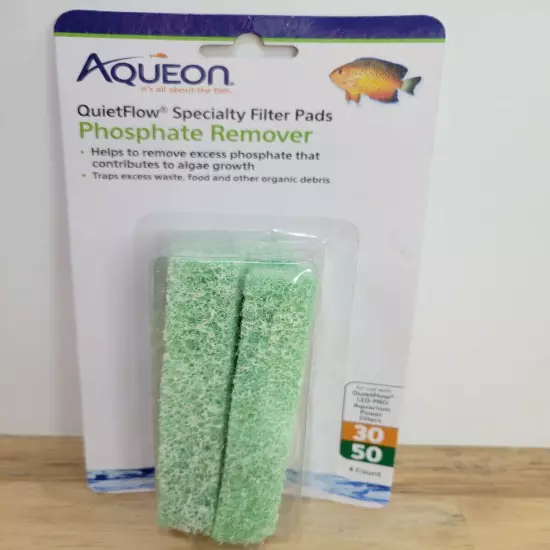 Aqueon QuietFlow 30/50 Phosphate Remover Filter Pads 4 Pack