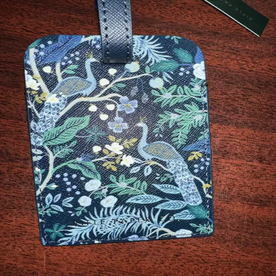 Rifle Paper Co. Company Peacock Luggage Tag NWT