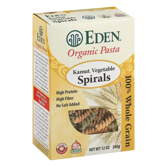 Eden Foods Organic Kamut Pasta with Vegetable Spirals 12 oz (Pack of 6)