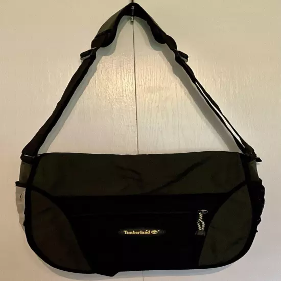 Timberland Messenger/Padded Laptop Rugged Bag Black & Gray 14”x16” EUC