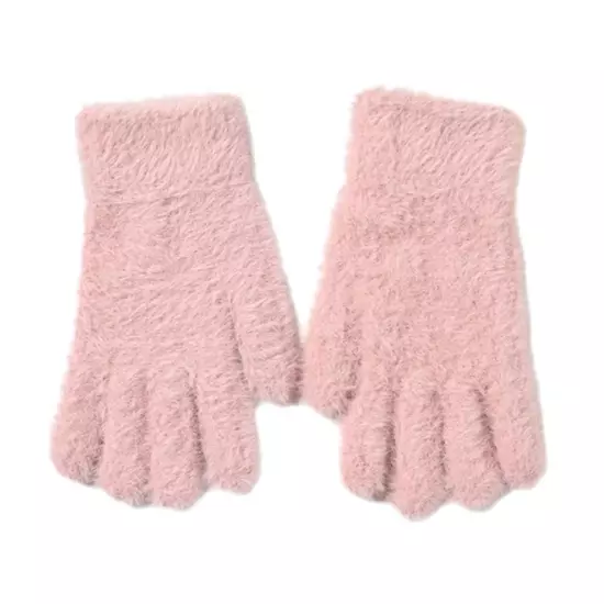 Korean style winter gloves imitation mink gloves plush warm^ω