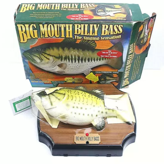 Vintage Big Mouth Billy Bass The Singing Sensation 1998 New Opened Original Box