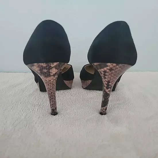 nine west black platform heels 7.5m