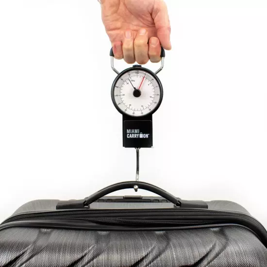 Miami CarryOn Mechanical Luggage Scale with a Tape Measure 75 Lbs