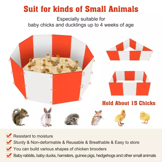 UCINNOVATE Brooder Box for Chicks, Baby Chicken Cage Portable Chicken Starter...