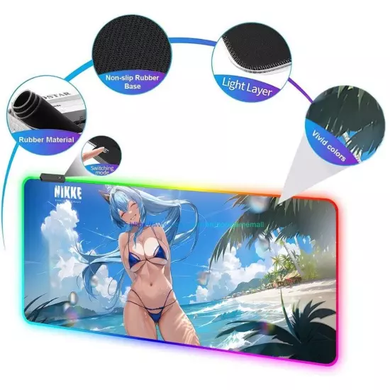 NIKKE Goddess of Victory-Helm RGB Oversized Anime Waifu Mousepad Mouse Desk Mat