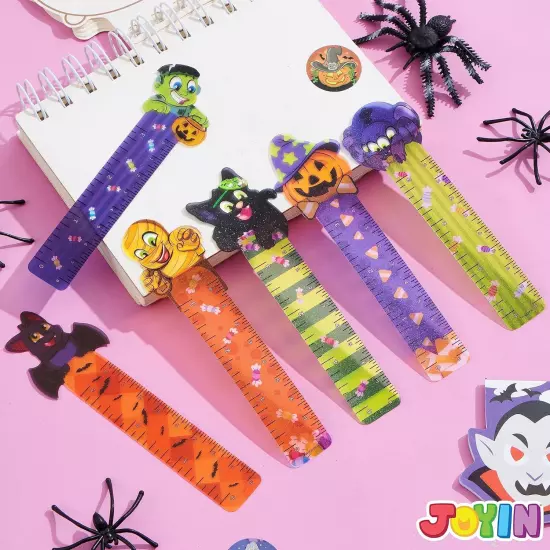 JOYIN 144 PCs Halloween Bookmark Rulers Party Favor Pack (6 Designs) Multi 