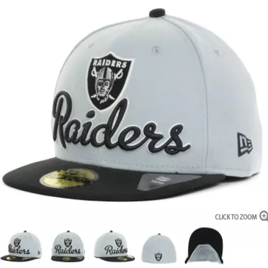 New Oakland Raiders Fitted Hat Cap Men's Football Cap Flat Brim Cap Sun HatS