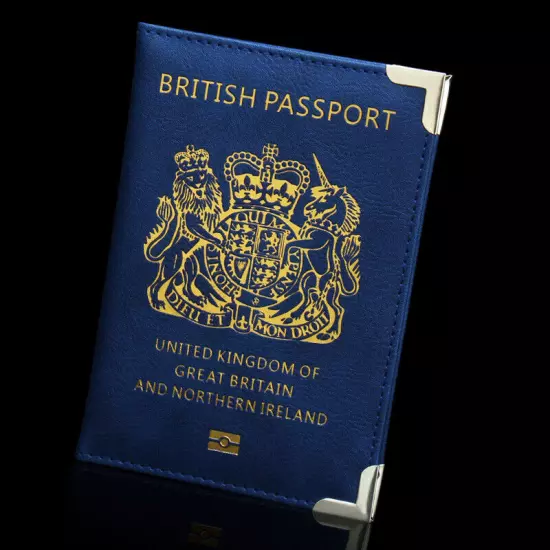 The British Passport Holder Cover Leather ID Card Fashion Travel Passport Covers