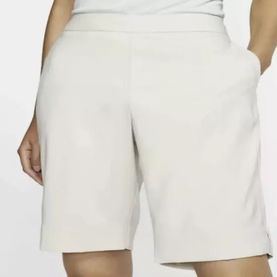 Nike Dri-Fit UV 11" Bermuda Golf Shorts Women’s Off White Sz S AJ5663-133